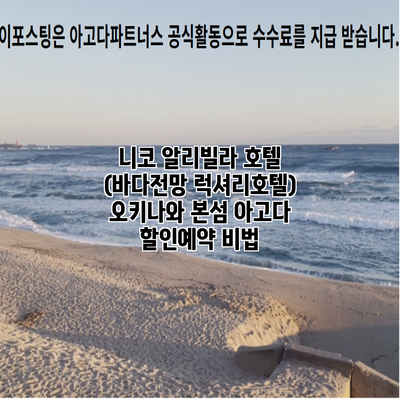 니코 알리빌라 호텔 (바다전망 럭셔리호텔) 오키나와 본섬 아고다 할인예약 비법