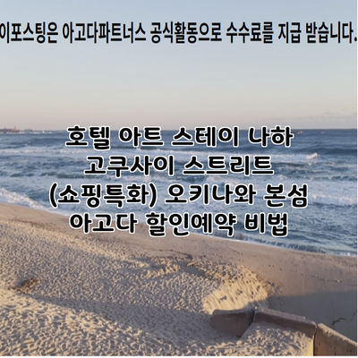 호텔 아트 스테이 나하 고쿠사이 스트리트 (쇼핑특화) 오키나와 본섬 아고다 할인예약 비법