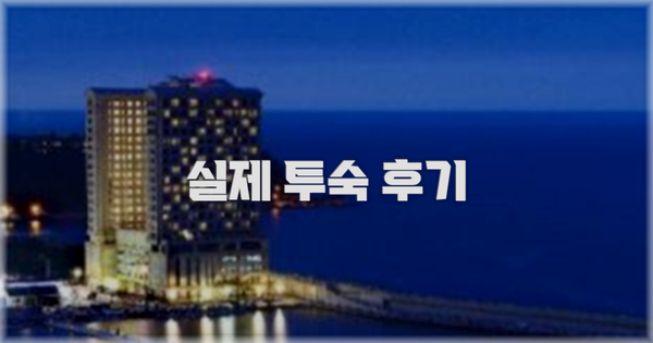 💬 실제 투숙 후기