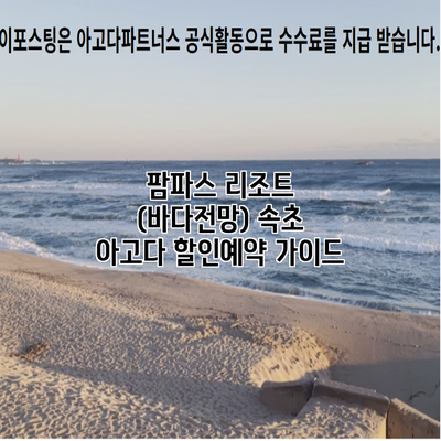 팜파스 리조트 (바다전망) 속초 아고다 할인예약 가이드